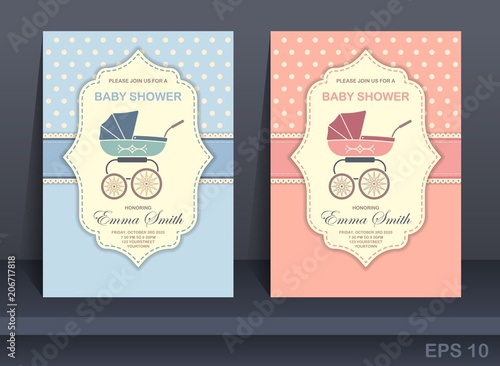 Baby shower invitation card