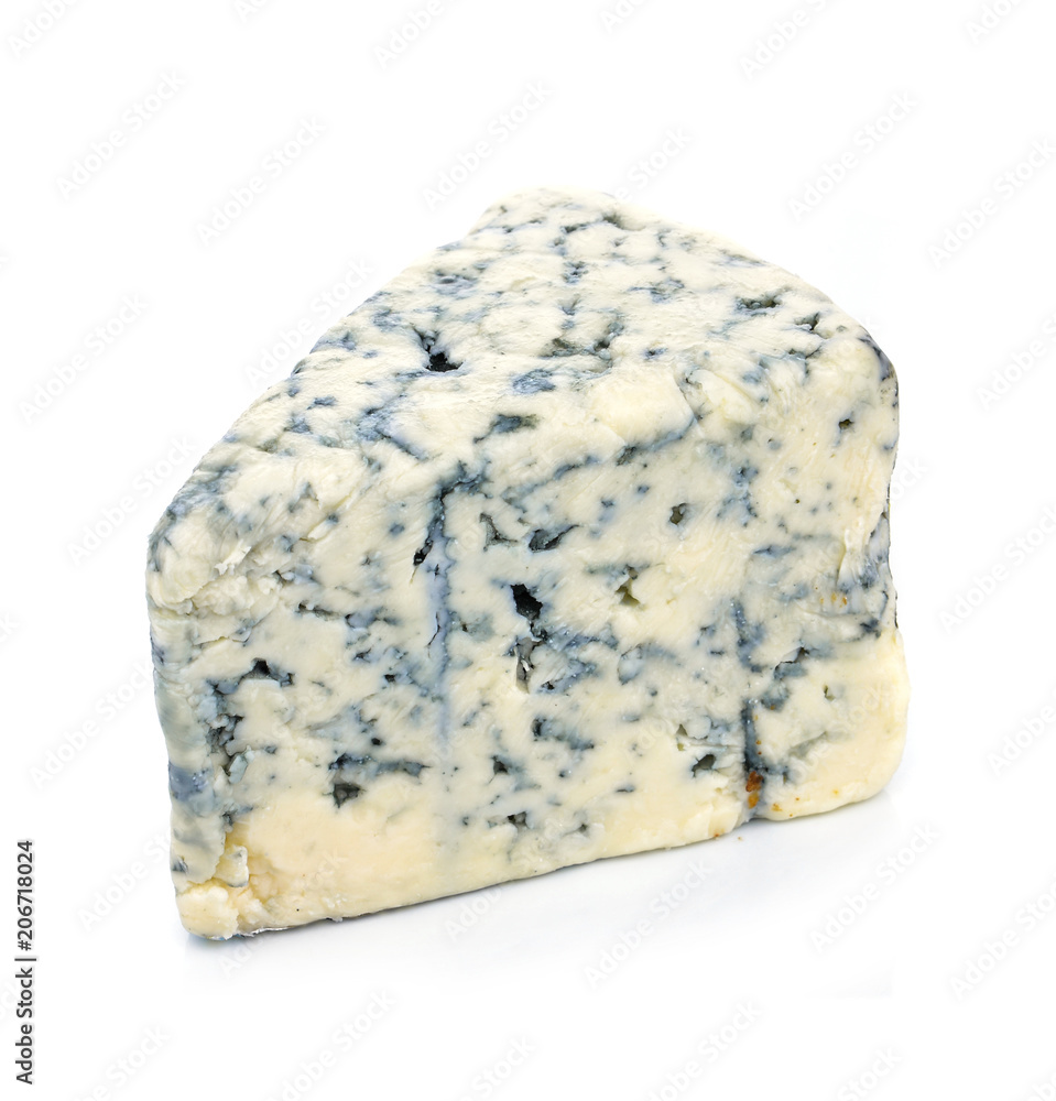 Blue cheese isolated on a white background Blue cheese isolated on a white background