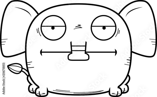 Bored Cartoon Elephant