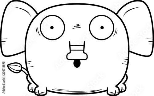 Surprised Cartoon Elephant