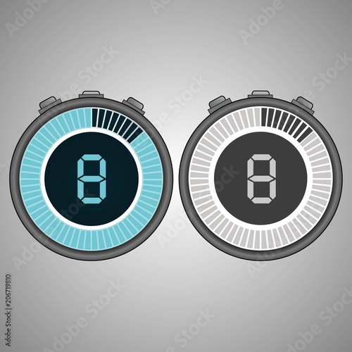 Electronic Digital Stopwatch 8 seconds