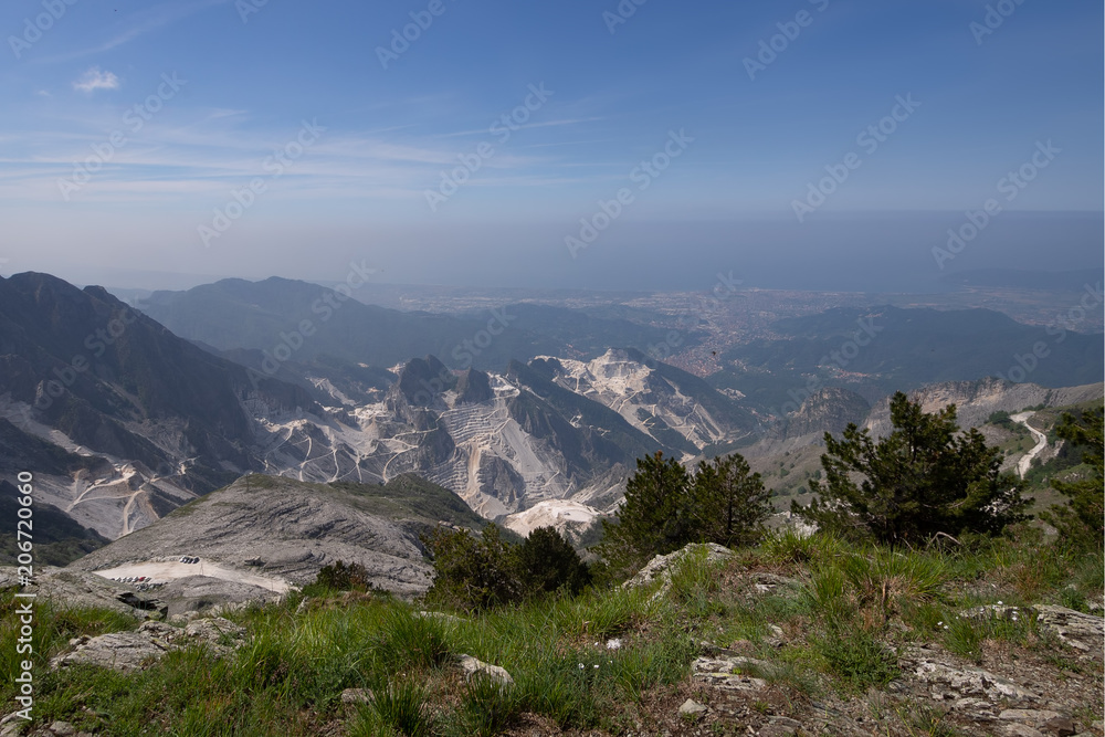 Quarry for white marble in the Apuan Alps, Italy