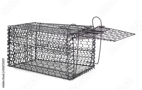 Mousetrap (rat cage) isolated on white background © supia