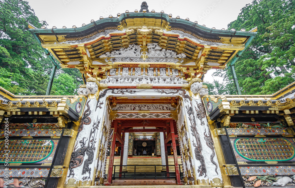 Japanese pagoda entrance in Nikko