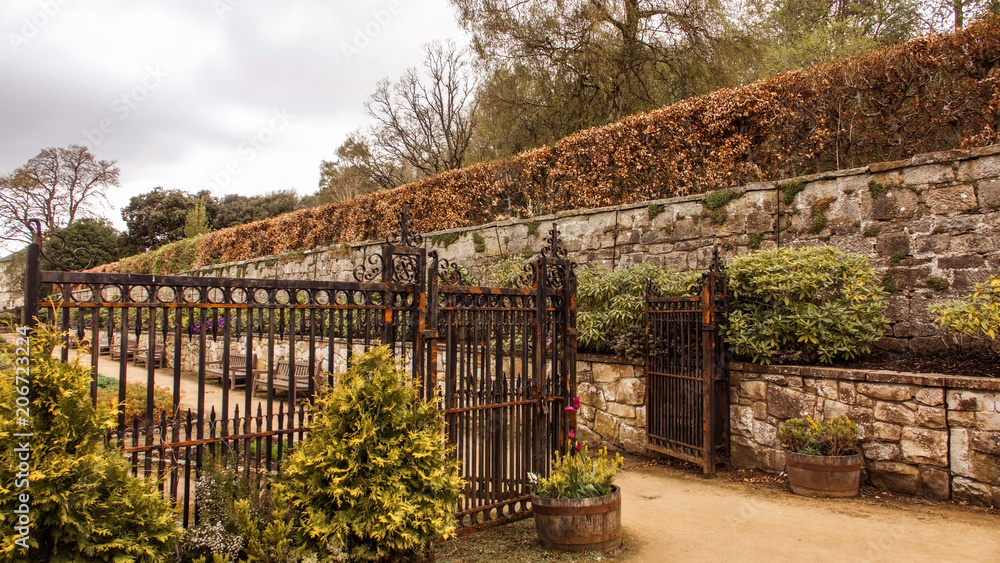 The gardens of Pollok House, a grand country manor in the heart of Glasgow. The gardens of Pollok House, a grand country manor in the heart of Glasgow.