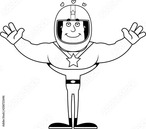 Cartoon Race Car Driver  Hug