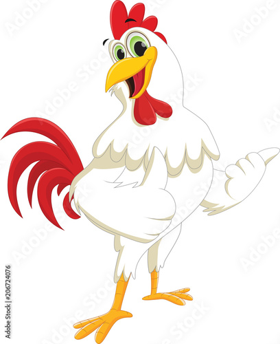  Happy rooster cartoon giving thumb up