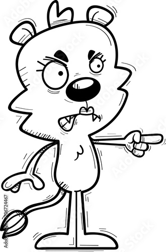 Angry Cartoon Female Lion