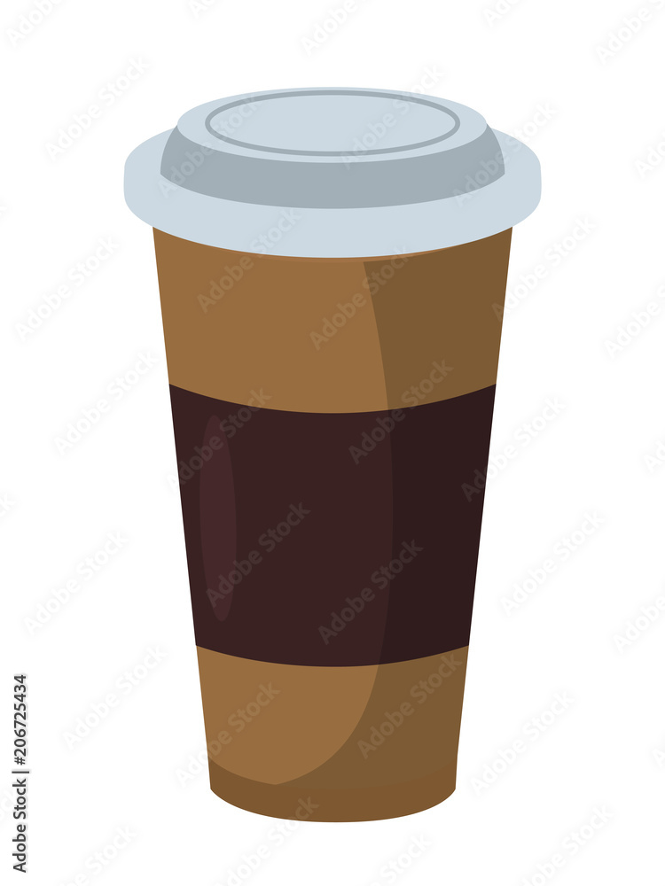 Coffee cup icon. Fastfood isolated. Sweet food and junk food concept. vector Coffee cup icon. Fastfood isolated. Sweet food and junk food concept. vector