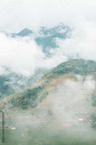 Mist in the Mountains of Sapa, Vietnam