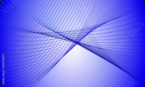 Vector illustration in monochrome tones of abstract intersecting lines. Drawing can be used for background design, posters, paintings, textiles, web design.