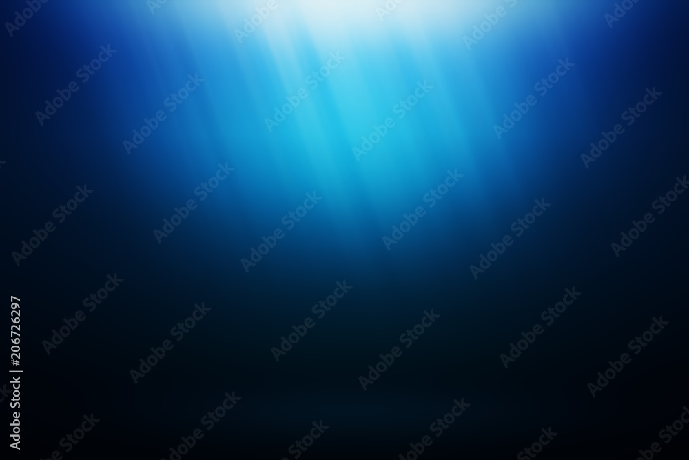 Underwater ocean blue background photo