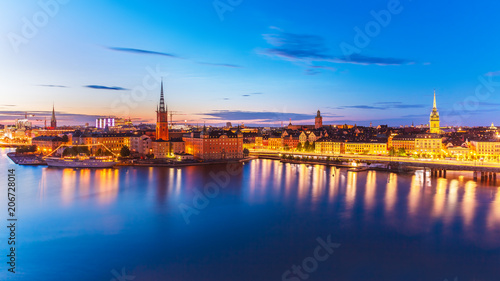 Evening panorama of Stockholm  Sweden