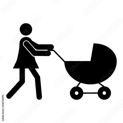 Mother with pram icon