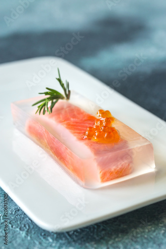 Red fish in aspic