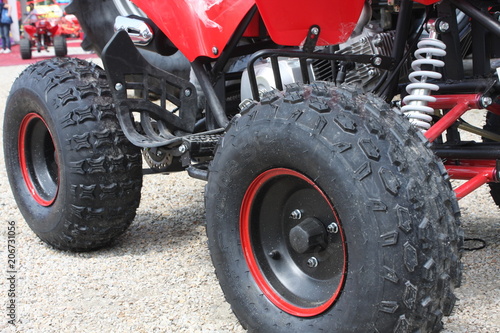 Red Quad Bike, Off Road Vehicle