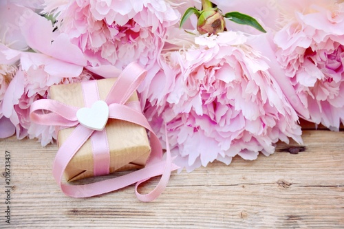 Grußkarte - Pfingstrosen mi...