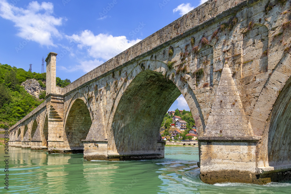 Detail of Ottoman Mehmed Pasha Sokolovic stone bridge 2