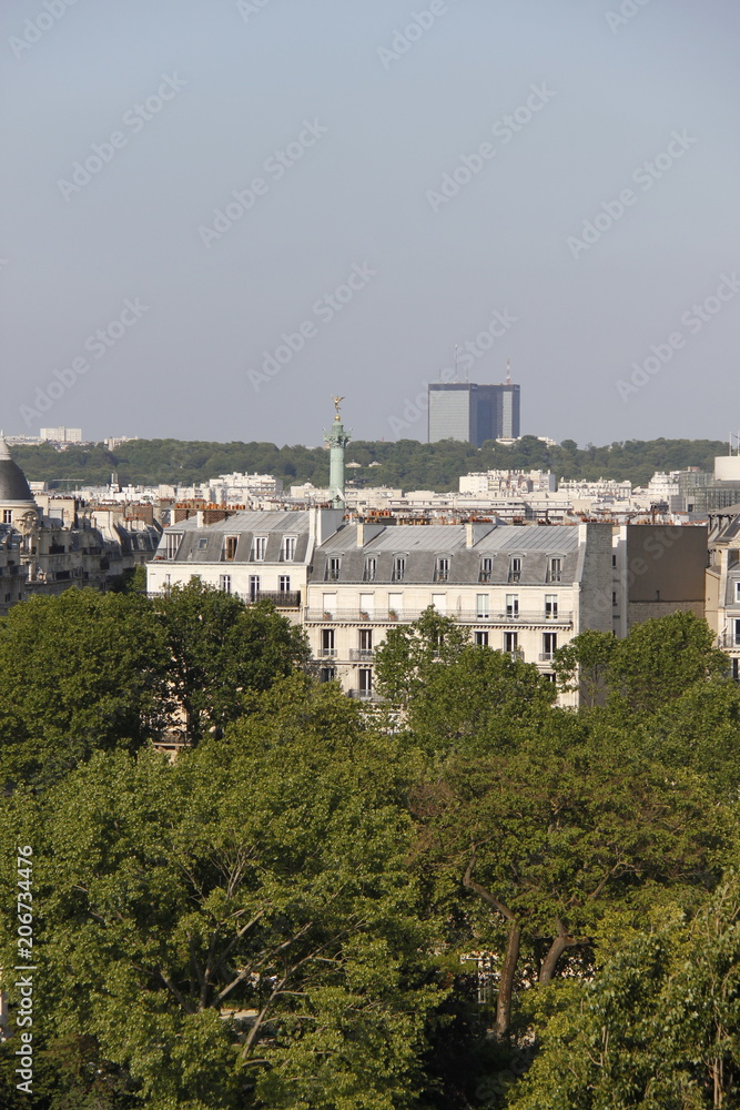 Panorama urbain à Paris