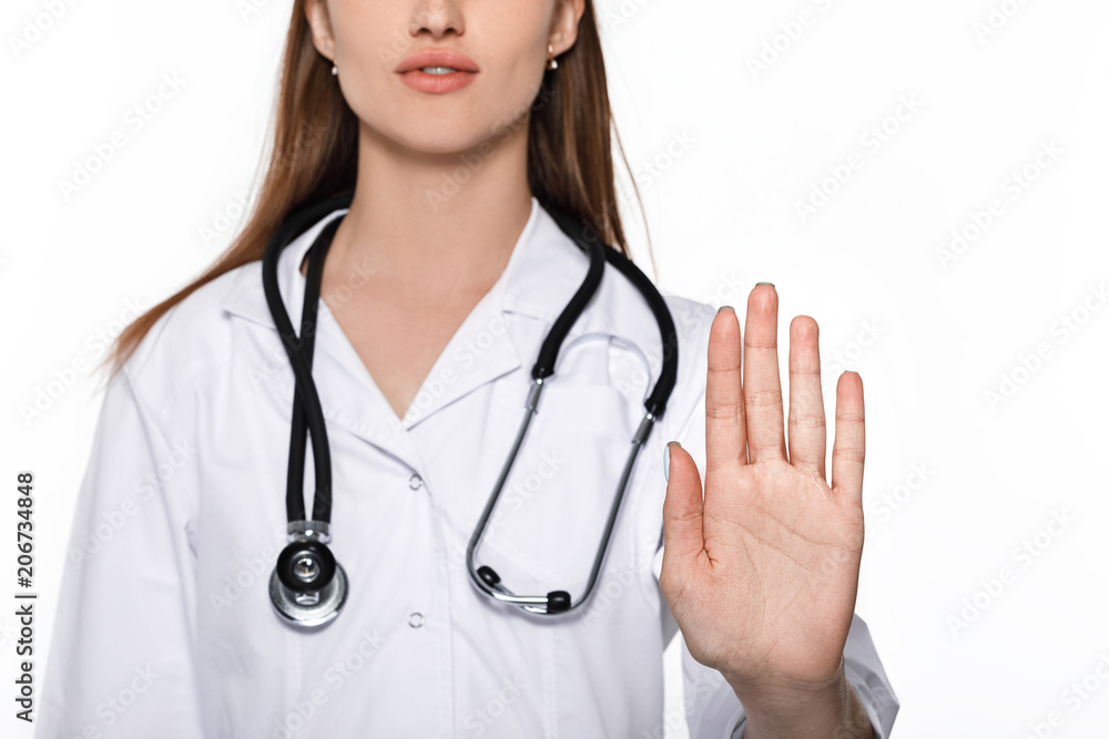 doctor showing stop gesture doctor showing stop gesture