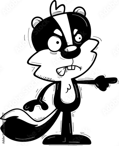 Angry Cartoon Male Skunk