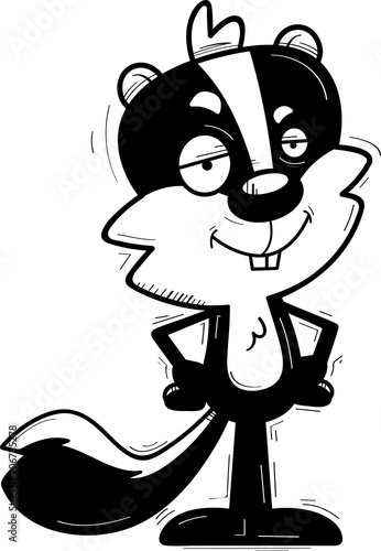 Confident Cartoon Male Skunk