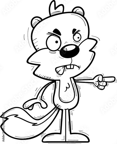 Angry Cartoon Male Squirrel