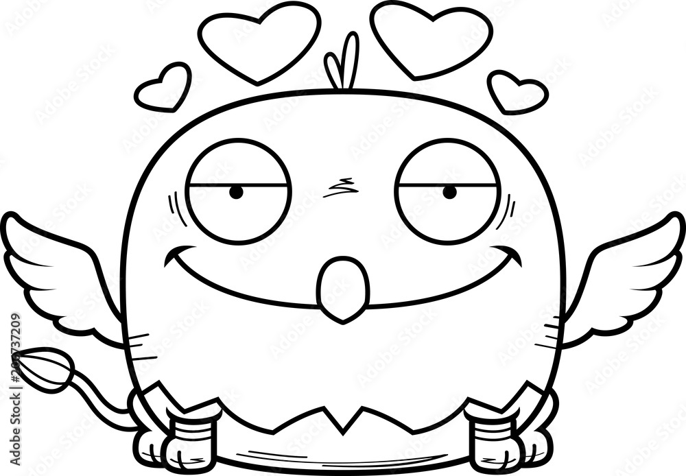 Fototapeta premium Cartoon Griffin in Love