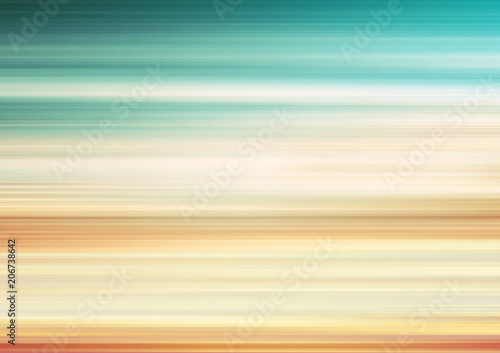 Blurred background with turquoise, orange horizontal strips and lines. Abstract soft pattern. Stylish, decorative, modern, template for greeting cards, invitation, flyer, presentation, brochure, cover