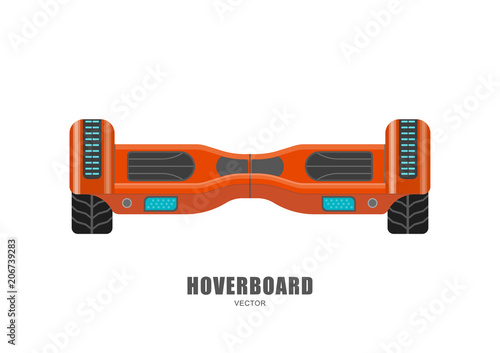 Vector illustration.Hoverboard, segway,  gyroscooter.