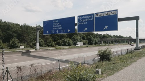 CargoCity Süd sign, A5, frankfurt airport