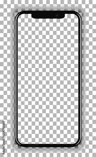 A realistic mobile phones in front