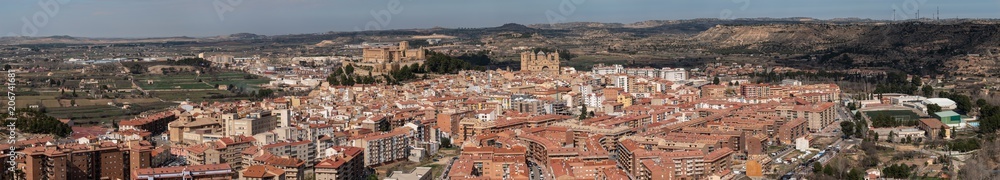 Vista panorámica de Alcañiz, España. Año 2015