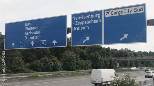 CargoCity Süd sign, A5, frankfurt airport