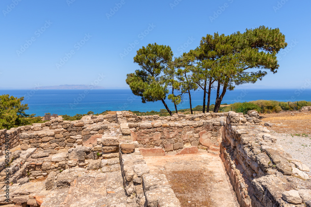 Ancient ruins in city of Kamiros located in the northwest of the island of Rhodes. Ancient ruins in city of Kamiros located in the northwest of the island of Rhodes.