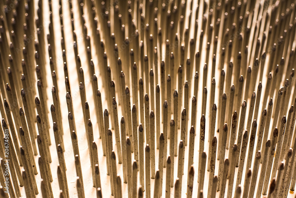 Perspective of nails in fakir bed Perspective of nails in fakir bed