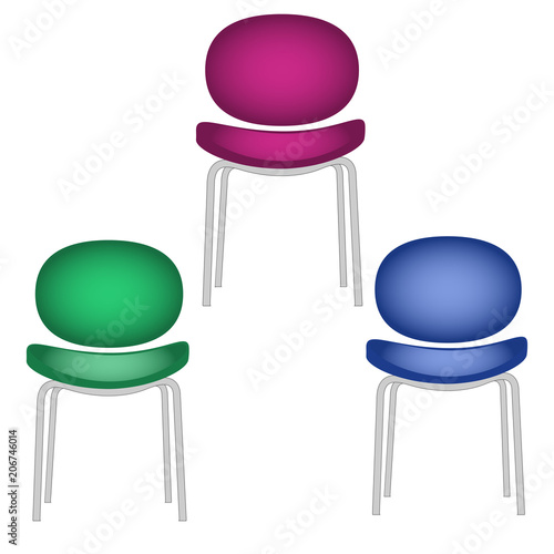 Chairs. Isolated vector objects. photo