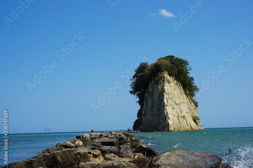 Noto Peninsula, Mitsushima, Suzu city, Ishikawa.  能登半島　見附島　石川県珠洲市 photo