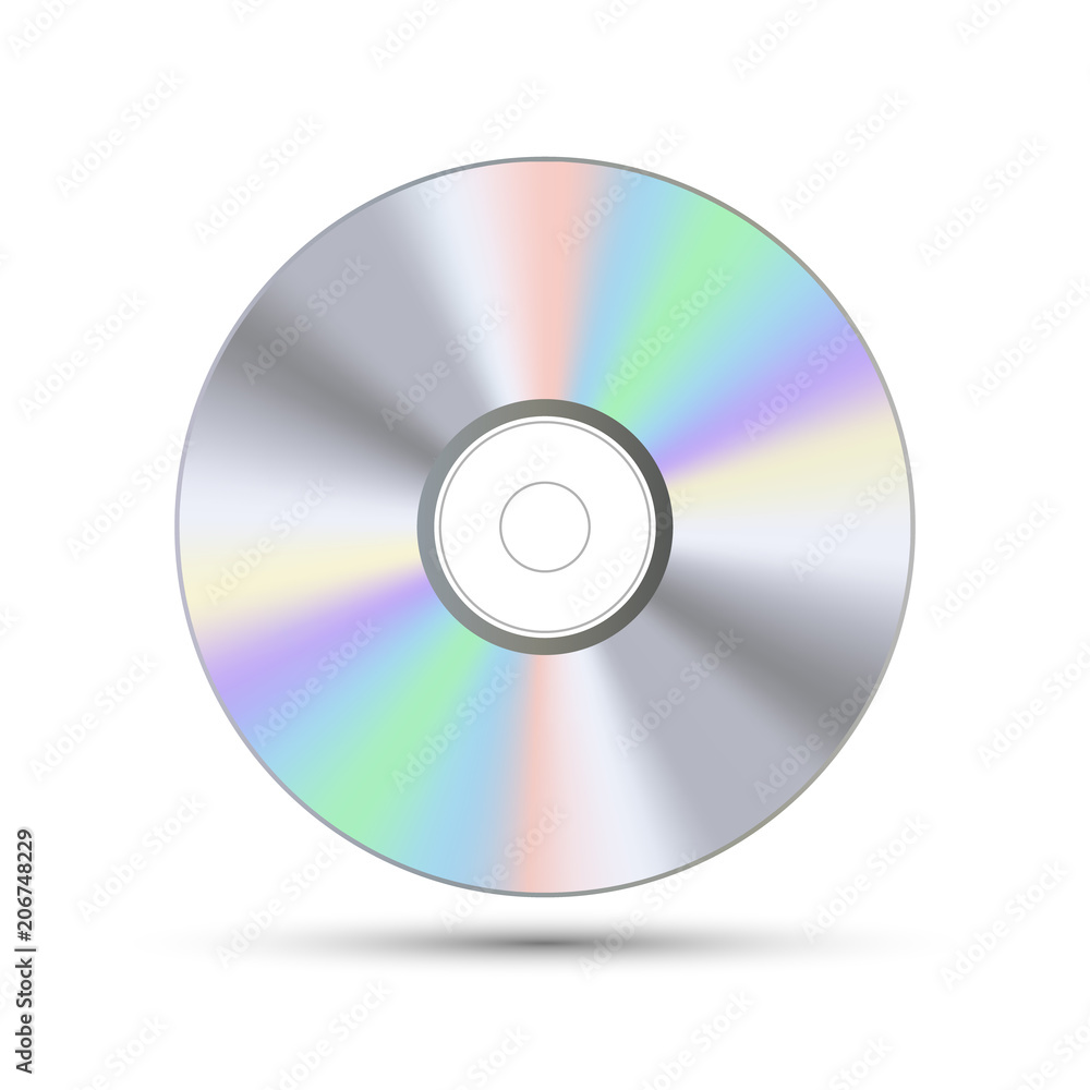 DVD or CD disc. Blue-ray technology vector illustration. Music sound data information DVD or CD disc. Blue-ray technology vector illustration. Music sound data information