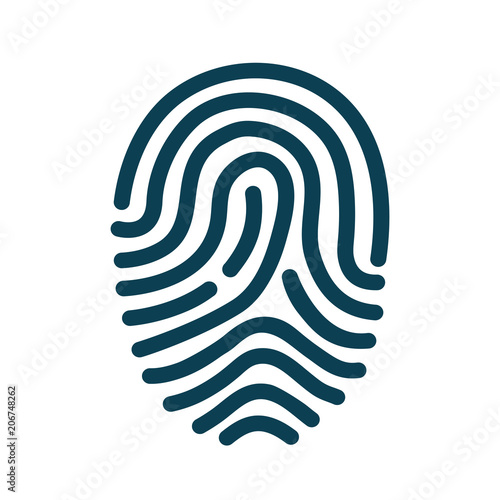Fingerprint scanning icon – stock vector