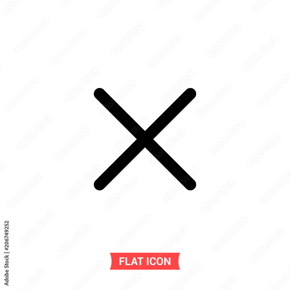 Close vector icon, delete symbol. Simple illustration for web or mobile app Close vector icon, delete symbol. Simple illustration for web or mobile app