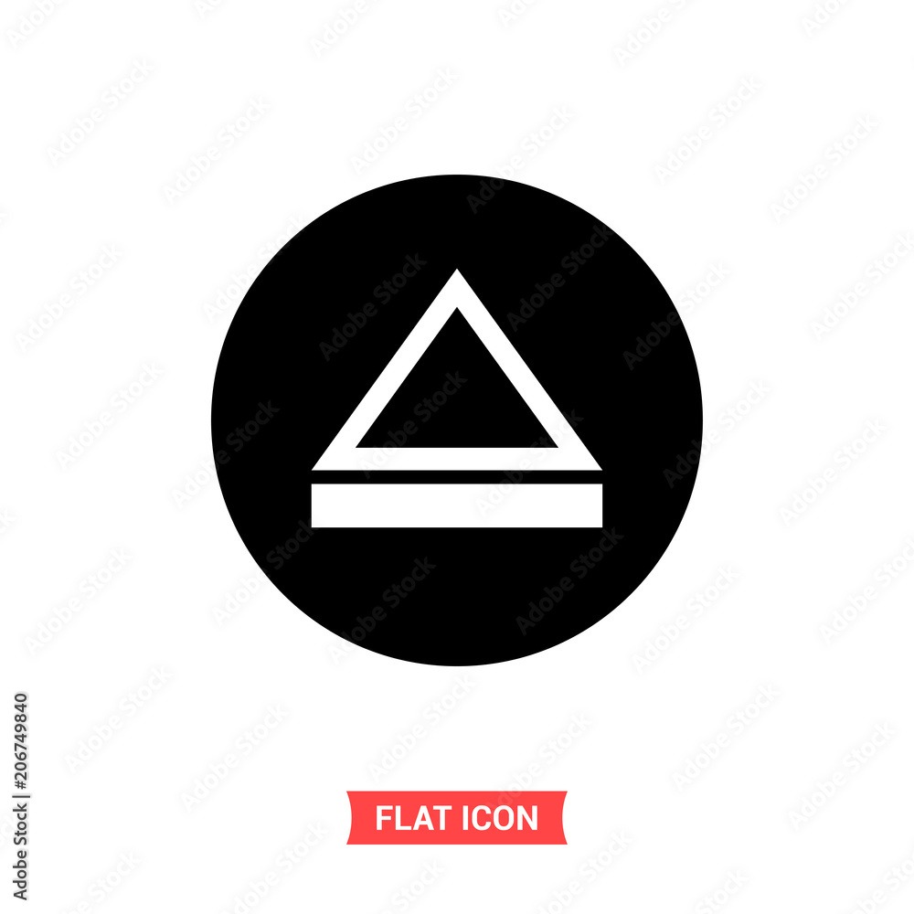 Eject vector icon, simple illustration for web or mobile app Eject vector icon, simple illustration for web or mobile app