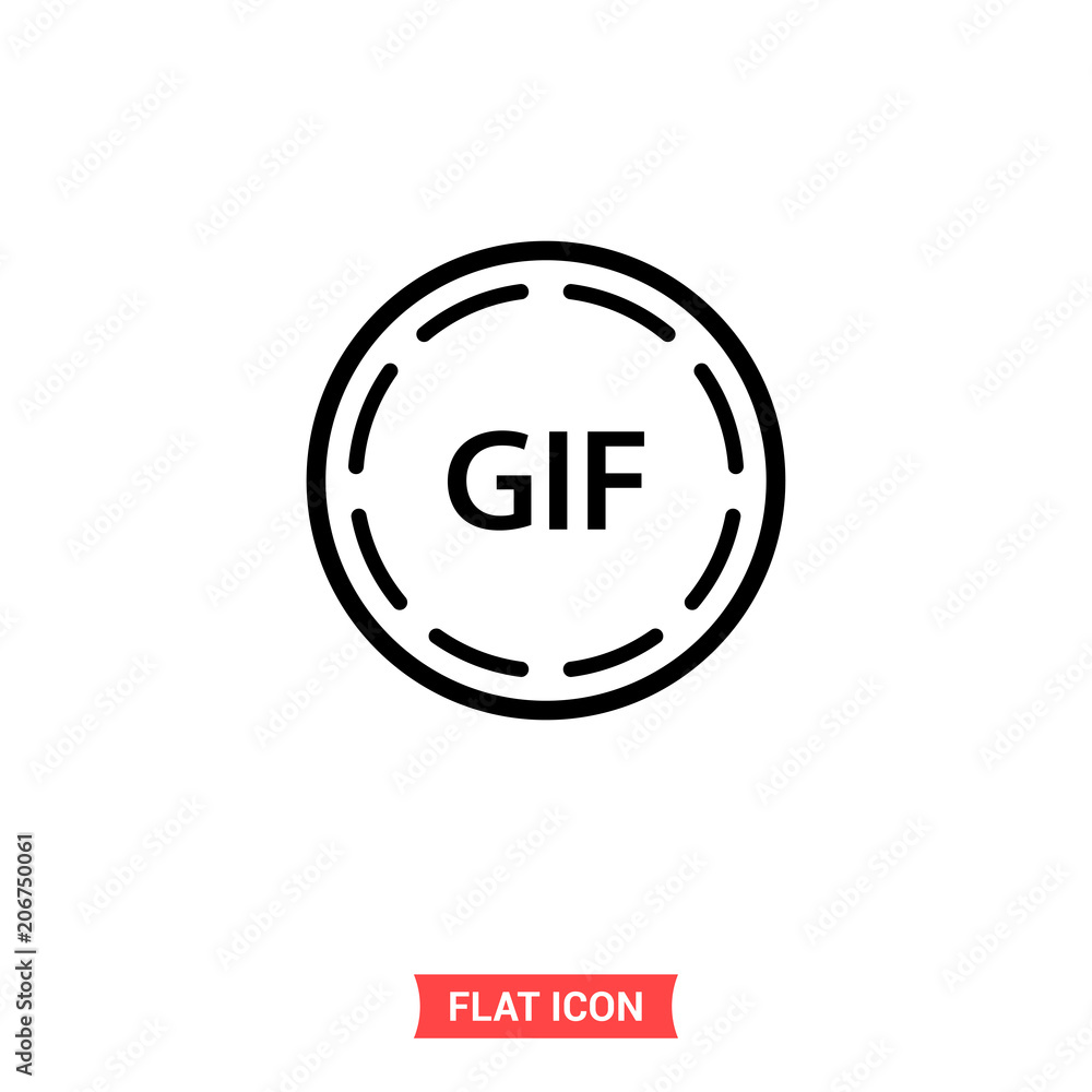 Gif vector icon, simple illustration for web or mobile app Gif vector icon, simple illustration for web or mobile app