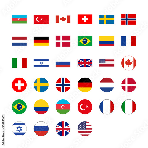 Flag set vector icon, simple illustration for web or mobile app Free Download Flag set vector icon, simple illustration for web or mobile app - GFXLoad
