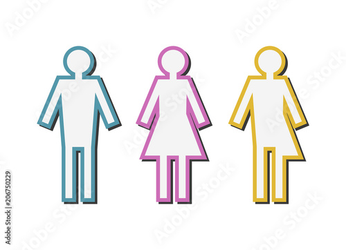 Vector illustration of a gender issues concept