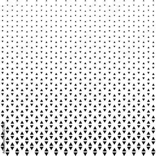 Abstract vertical repeatable halftone background with triangles. Geometric backdrop. Vector illustration.