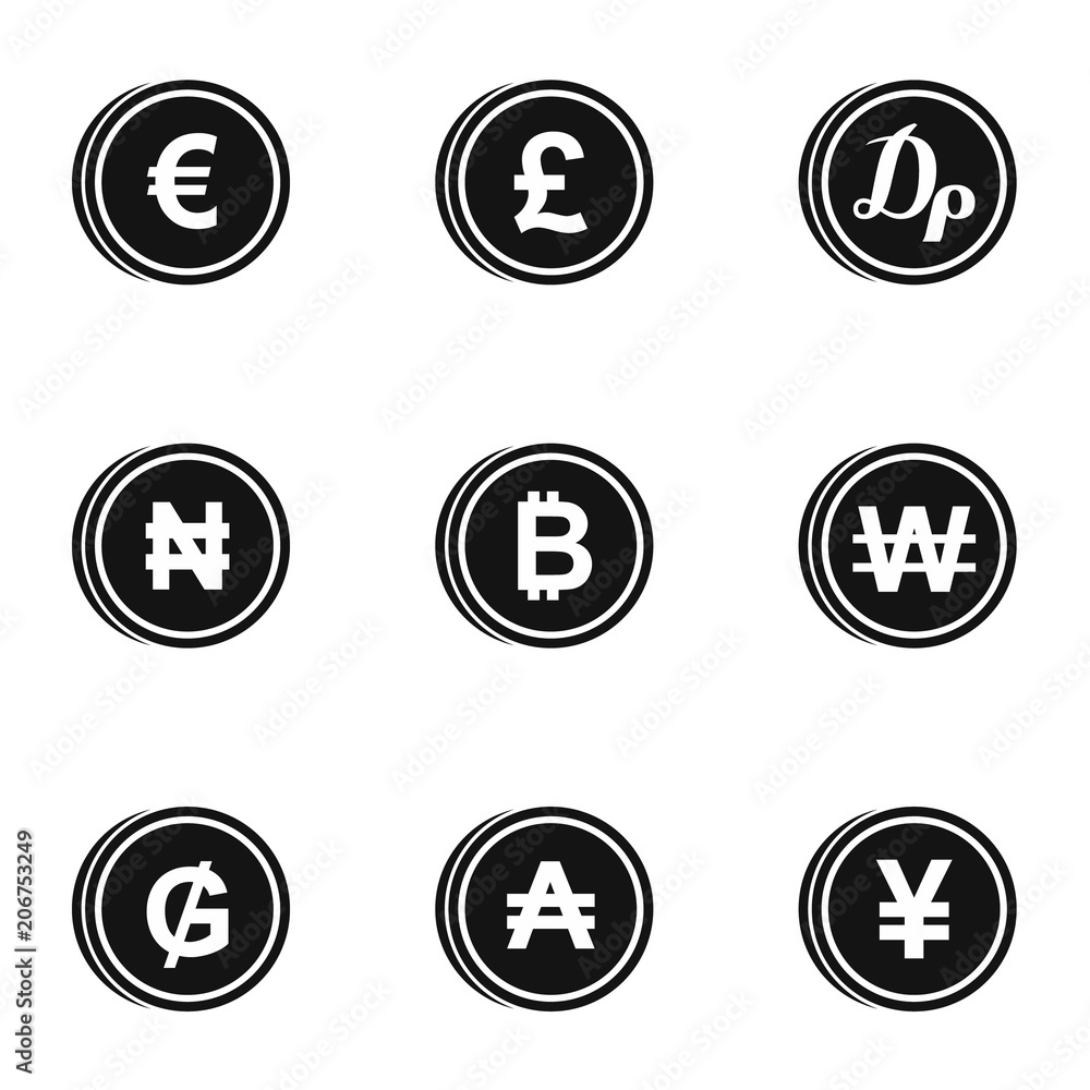 Finance icons set. Simple illustration of 9 finance vector icons for web Finance icons set. Simple illustration of 9 finance vector icons for web