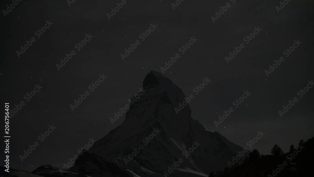 4k video Time lapse very beautiful nature of Matterhorn mountain , Switzerland Alps view from Zermatt , Moving cloud 4k video Time lapse very beautiful nature of Matterhorn mountain , Switzerland Alps view from Zermatt , Moving cloud