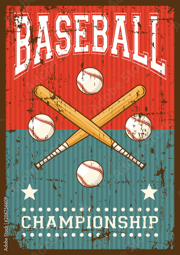 Baseball Sport Retro Pop Art Poster Signage
