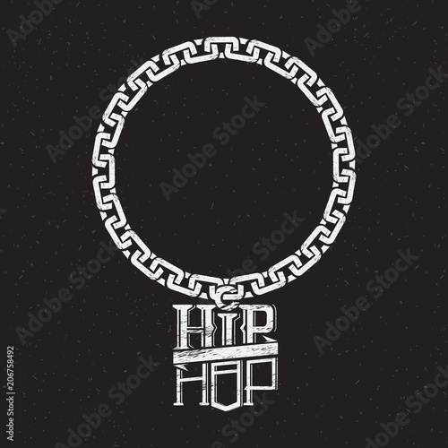 print on shirt or poster of hip hop